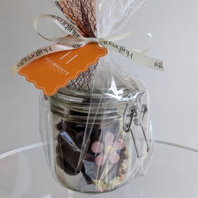 Weckpot gevuld chocolade