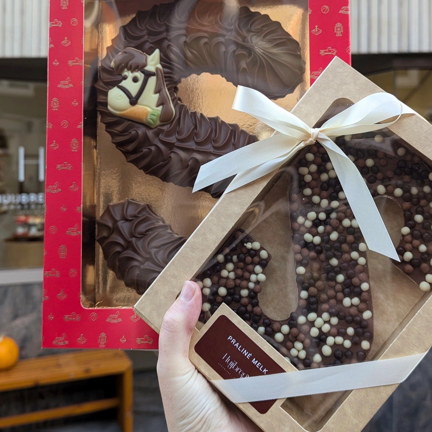 Chocoladeletter praliné
