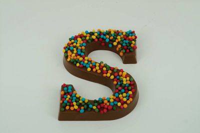 Chocoladeletter klein melk / wit / puur / disco