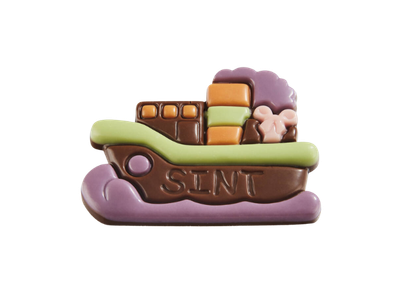 Kleurrijke stoomboot