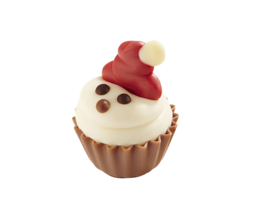 Gezouten karamel cupcake santa