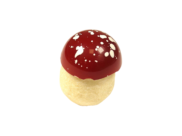 Crême brûlée paddenstoel