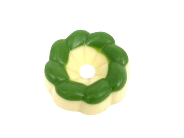 Kerstkrans praliné wit