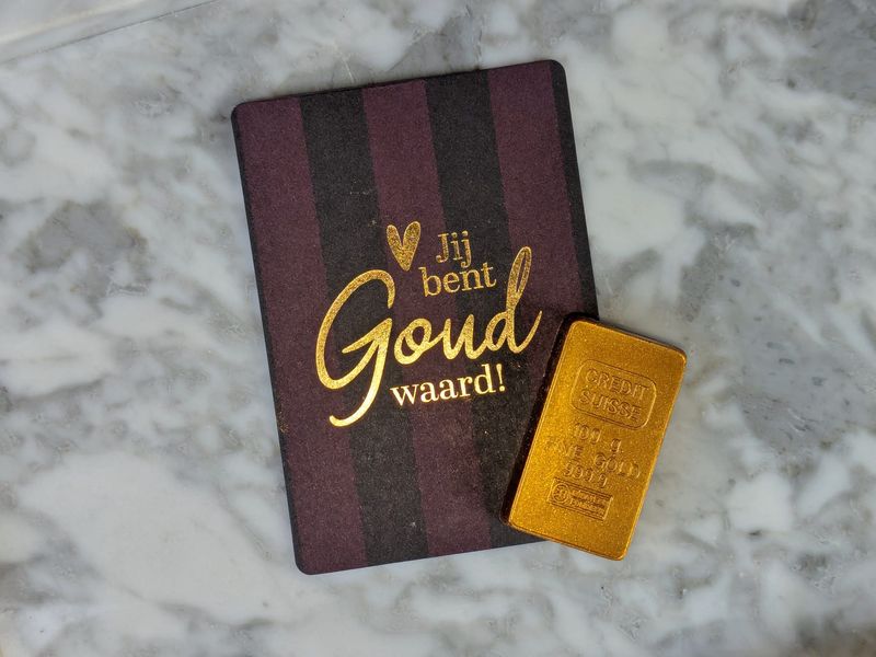 Jij bent goud waard - Kaartje met bonbon