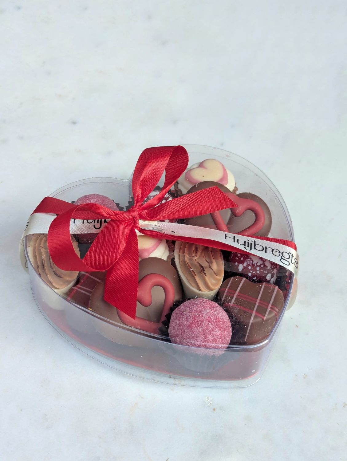 Giftbox transparant hart+