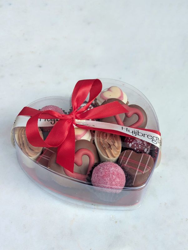 Giftbox transparant hart+