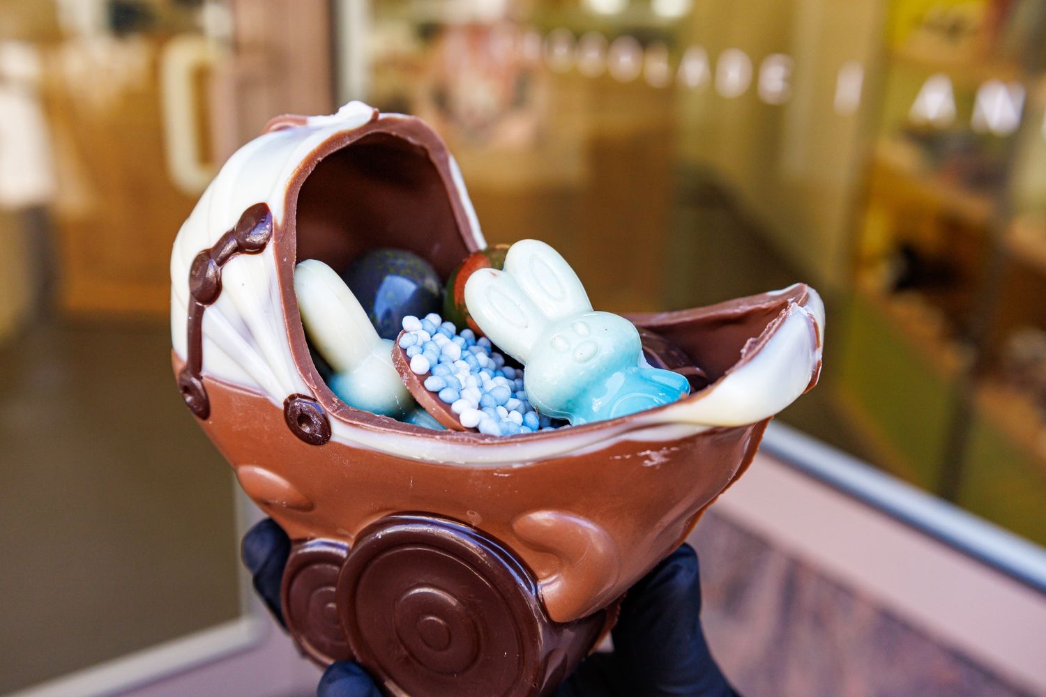 Kinderwagen gevuld