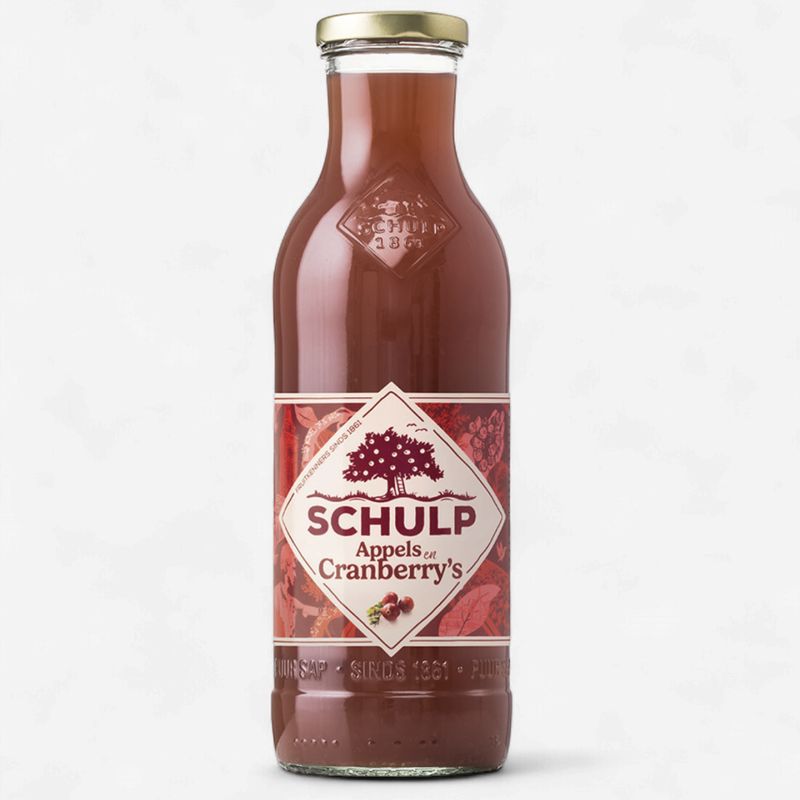 Schulp Appel/Cranberry Dubbelsap 0,75ltr - 6fl