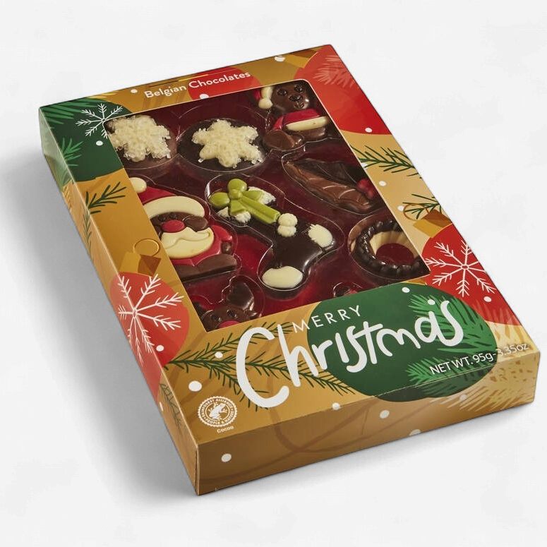 Merry Christmas Giftbox massief kerst -8st