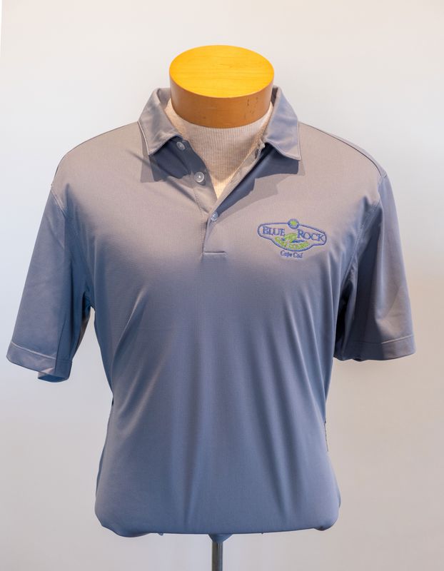 Men's Dri-FIT Vertical Mesh Polo (Cool Grey) LG