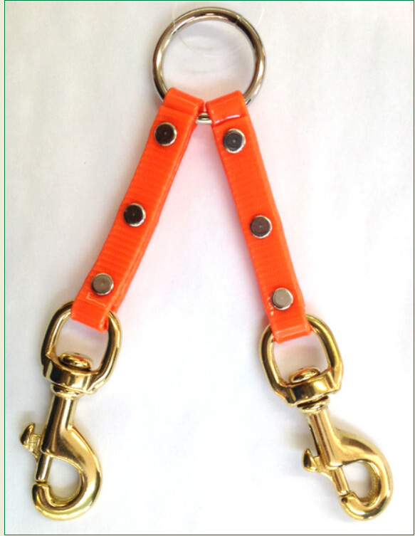 SUNGLO POLY COATED TWO DOG COUPLET - ORANGE