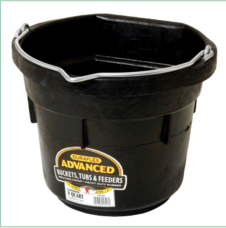 8 QUART FLAT BACK RUBBER BUCKET