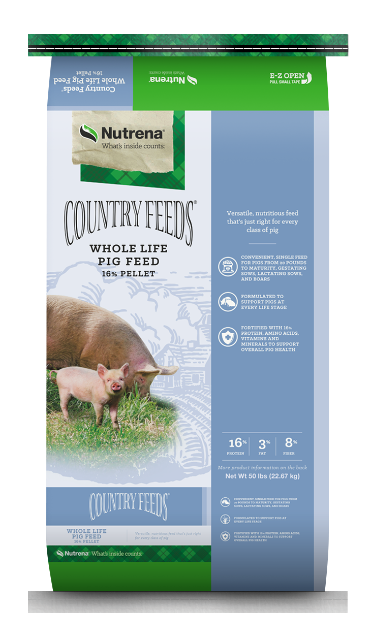Country Feeds Whole Life Pig Feed 16% Pellet
