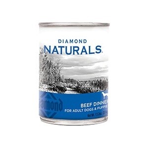 Diamond Naturals Canned Beef Dinner  For Adult Dogs &amp; Puppies 13.2 oz