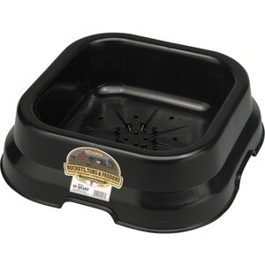Salt Block Pan 50lbs with holes- Black