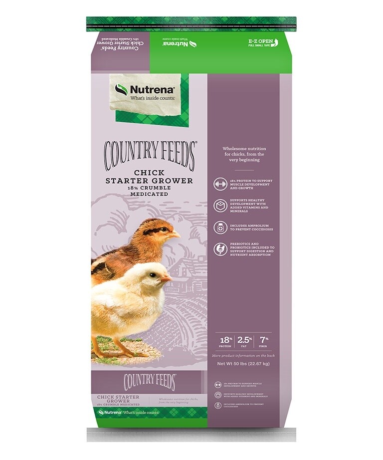 Country Feeds 18% Medicated Chick Starter