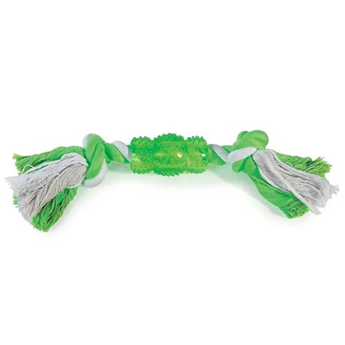 Grriggles Rope N Rubber Bone - Green