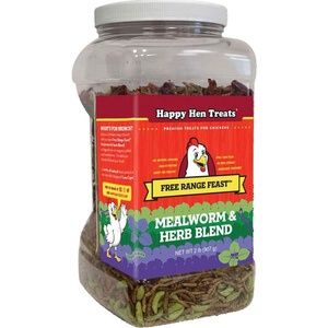 Happy Hen Free Range Feast- Mealworms and Herbs