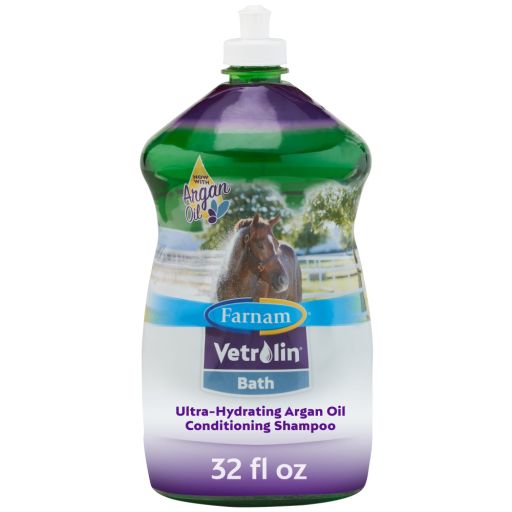 Farnam Vetrolin Bath Ultra-Hydrating Shampoo for Horses and Dogs 32 ounces
