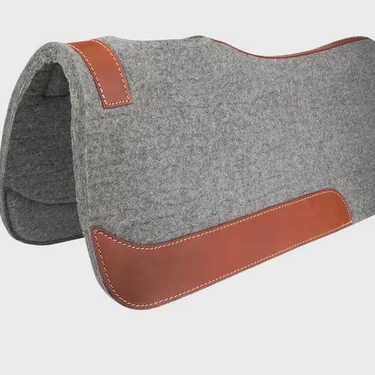 San Antonio Wollen Felt Western Saddle Pad, Gray