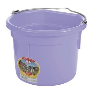 Flat Back 20qt Plastic Bucket- Lavender