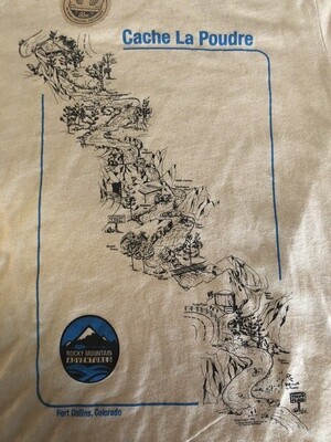 Poudre River Map T-Shirt