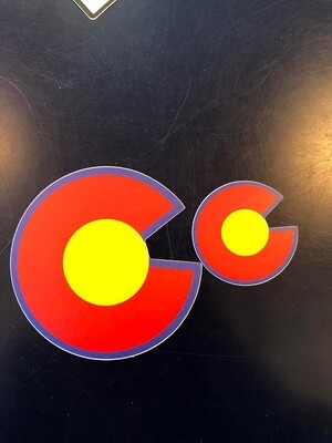 CO C Logo Flag Colors - Sticker