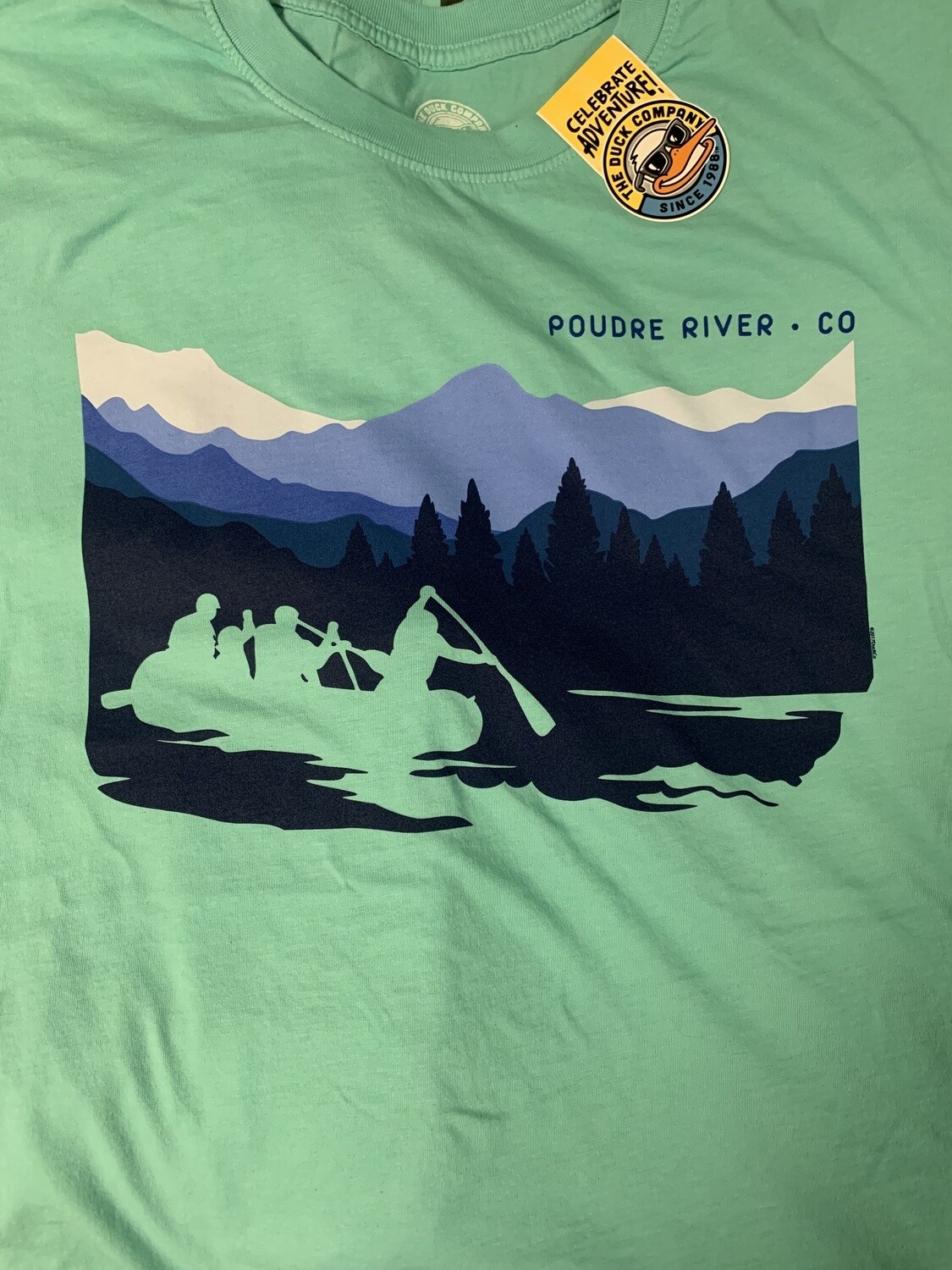 Timberline Rafting T-Shirt, Color: Aqua, Size: S