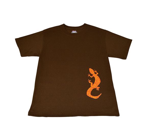 Salamander Short Sleeve T-Shirt, Color: Dark Chocolate, Size: Large