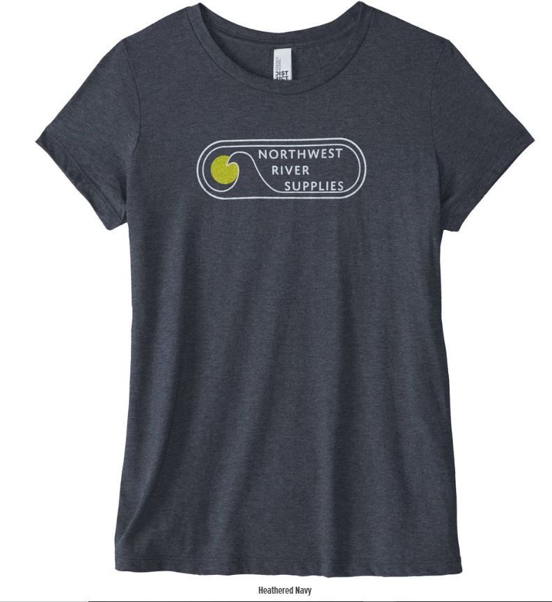 Women's Retro NRS T-Shirt, Color: Heathered Navy, Size: S