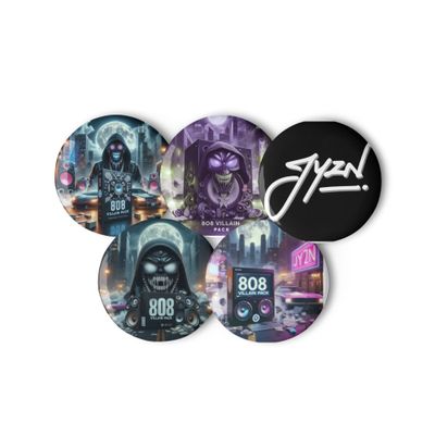 808 Villain Pack by _JYZN Set of pin buttons