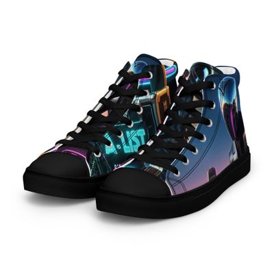 DJ RAJA BANGZ - Men’s high top canvas shoes