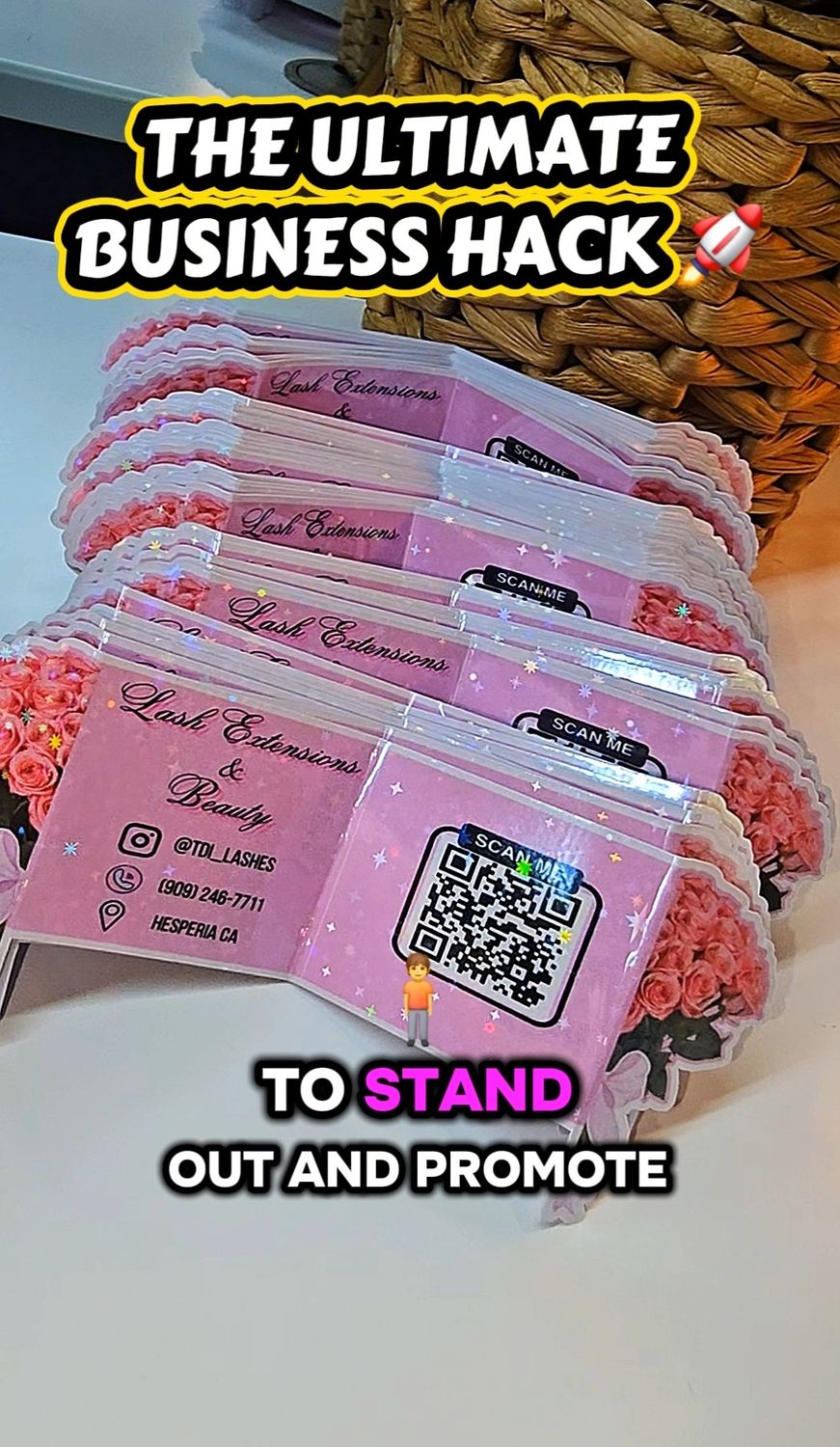 Foldable Promotion Business Cards - 100 count