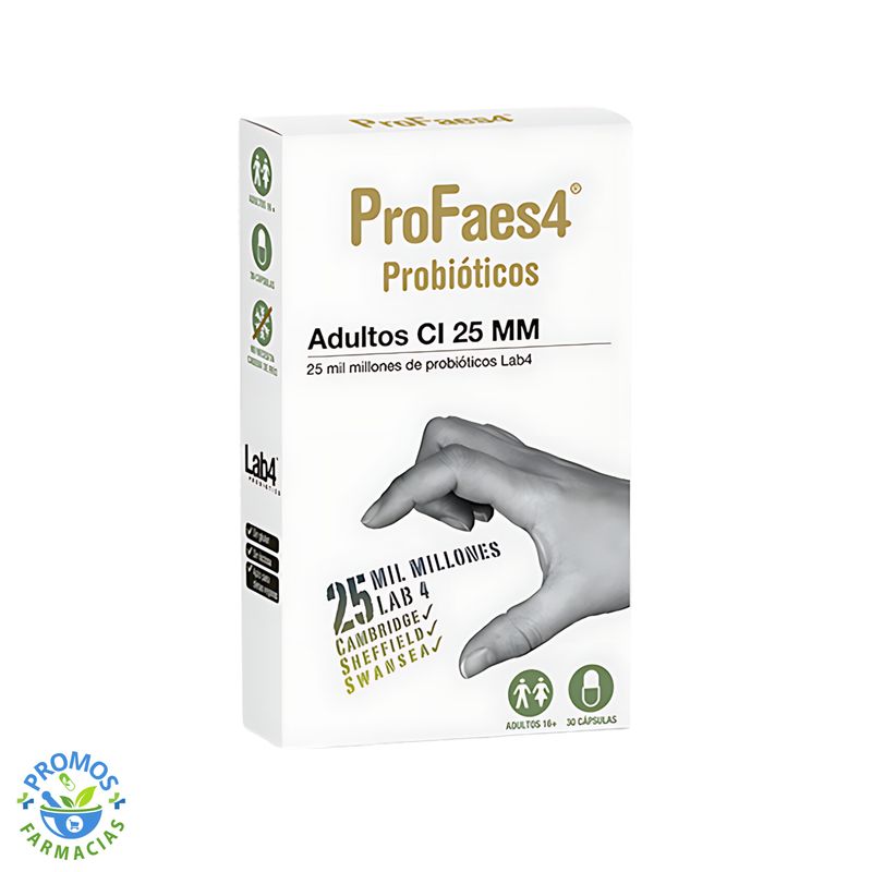 PROFAES4 PROBIOTICO ADULTOS 25 mm (MILMILLONES) 30 CÁPSULAS