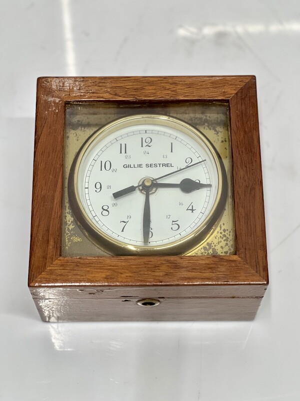 Christmas Special Gillie Sestrel Vintage Style Wooden Quartz Nautical Ship Chronometer Clock