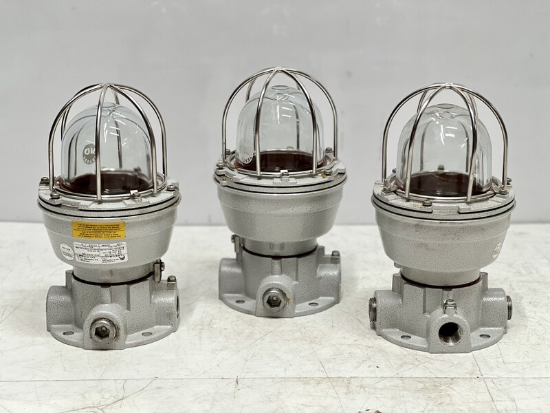 Merchant Ships Original Retro Marine Cargo Antique Bulkhead Aluminum Metal Nautical Light Fixture Lot of 3