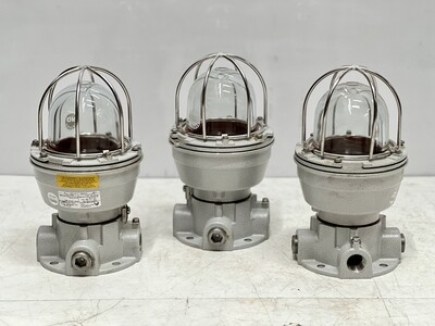 Merchant Ships Original Retro Marine Cargo Antique Bulkhead Aluminum Metal Nautical Light Fixture Lot of 3