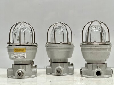 Merchant Ships Original Retro Marine Cargo Antique Bulkhead Aluminum Metal Nautical Light Fixture Lot of 3
