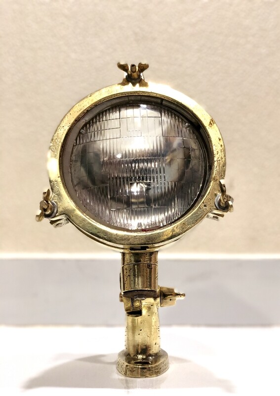 Nautical Maritime Mini Ship Boat Antique Vintage Spot Light with Stand