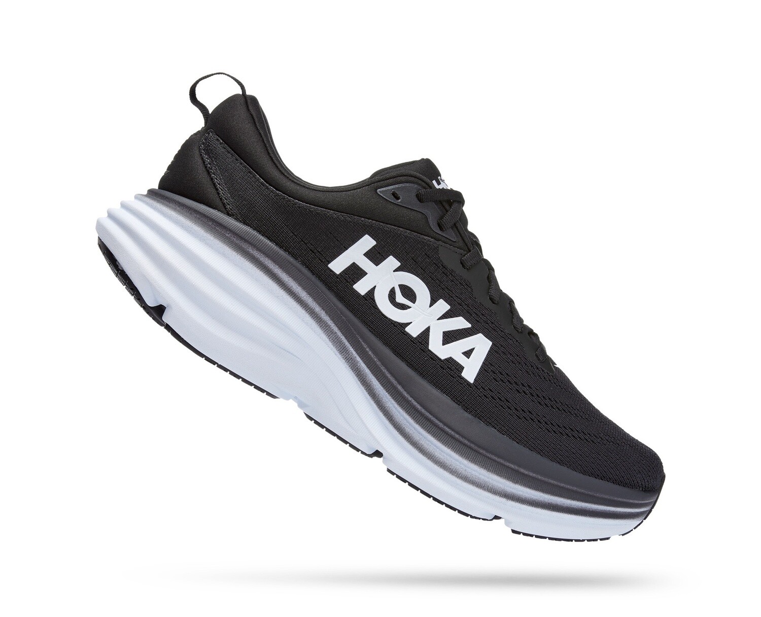 Mens Hoka Bondi 8 Black/White