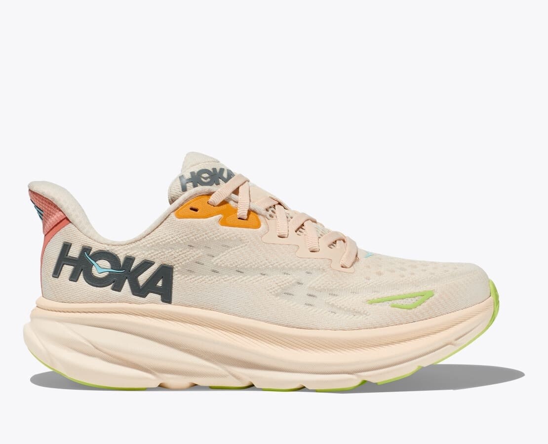 Womens Hoka Clifton 9 Vanilla/Orange
