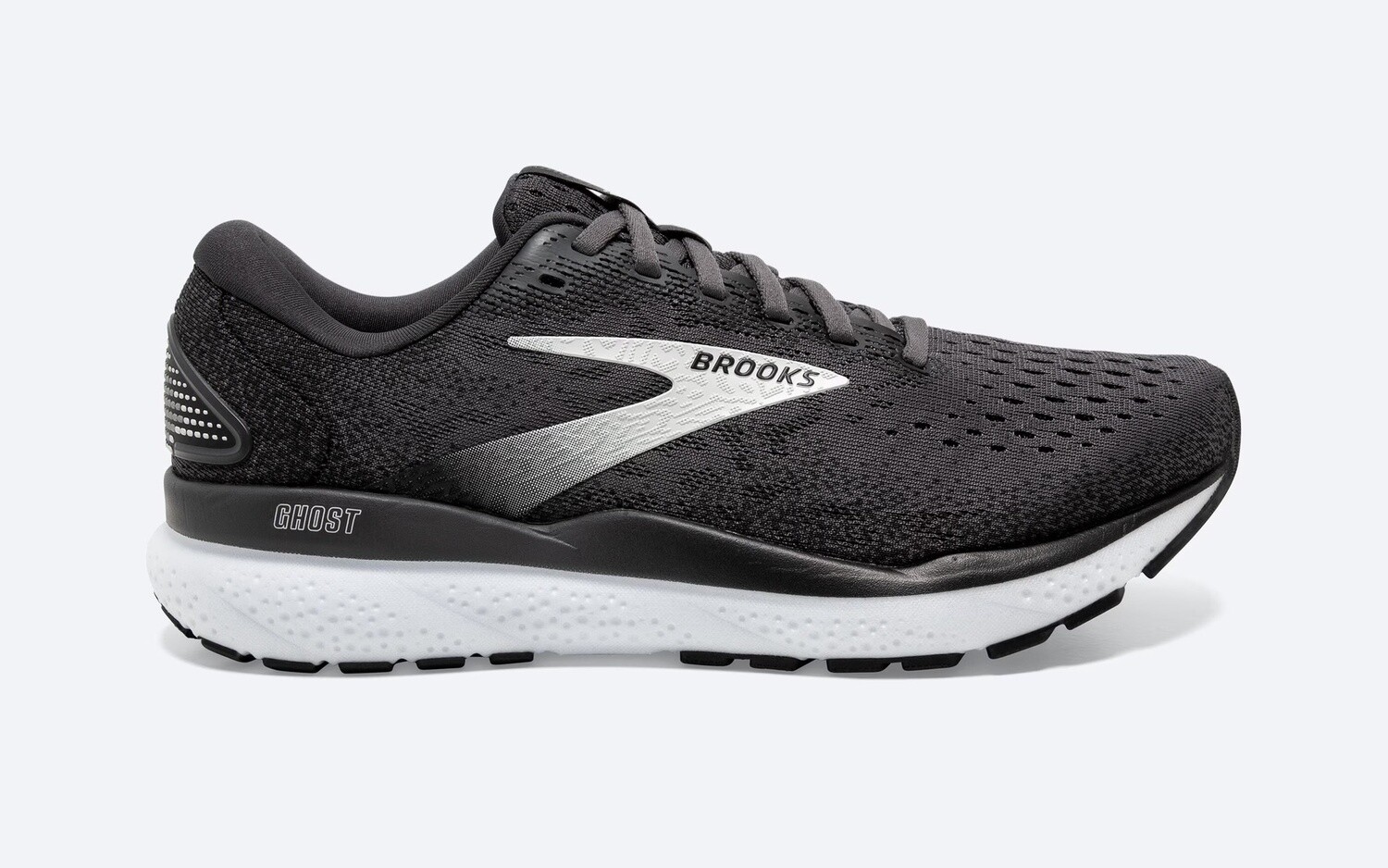 Mens Brooks Ghost 16 Black/White
