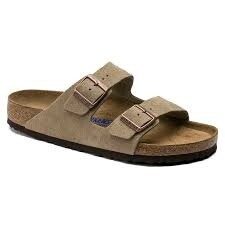 Womens Birkenstock Soft Footbed Arizona Taupe Suede