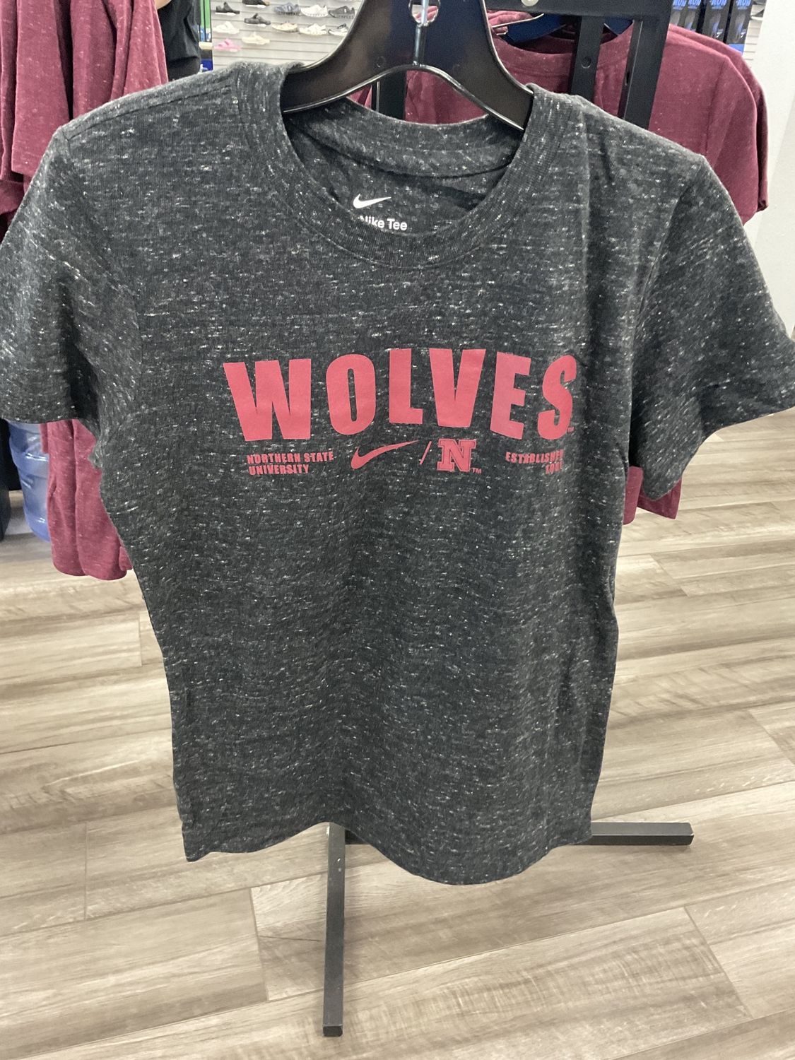 Women’s NSU Varsity Logo Tee Black/Maroon