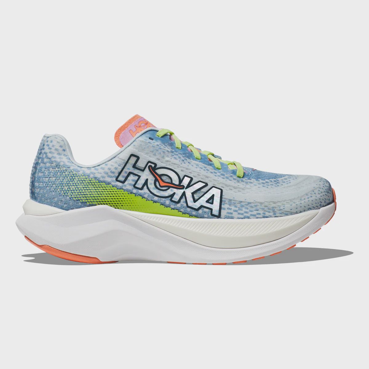 Womens Hoka Mach X Light Blue/Green