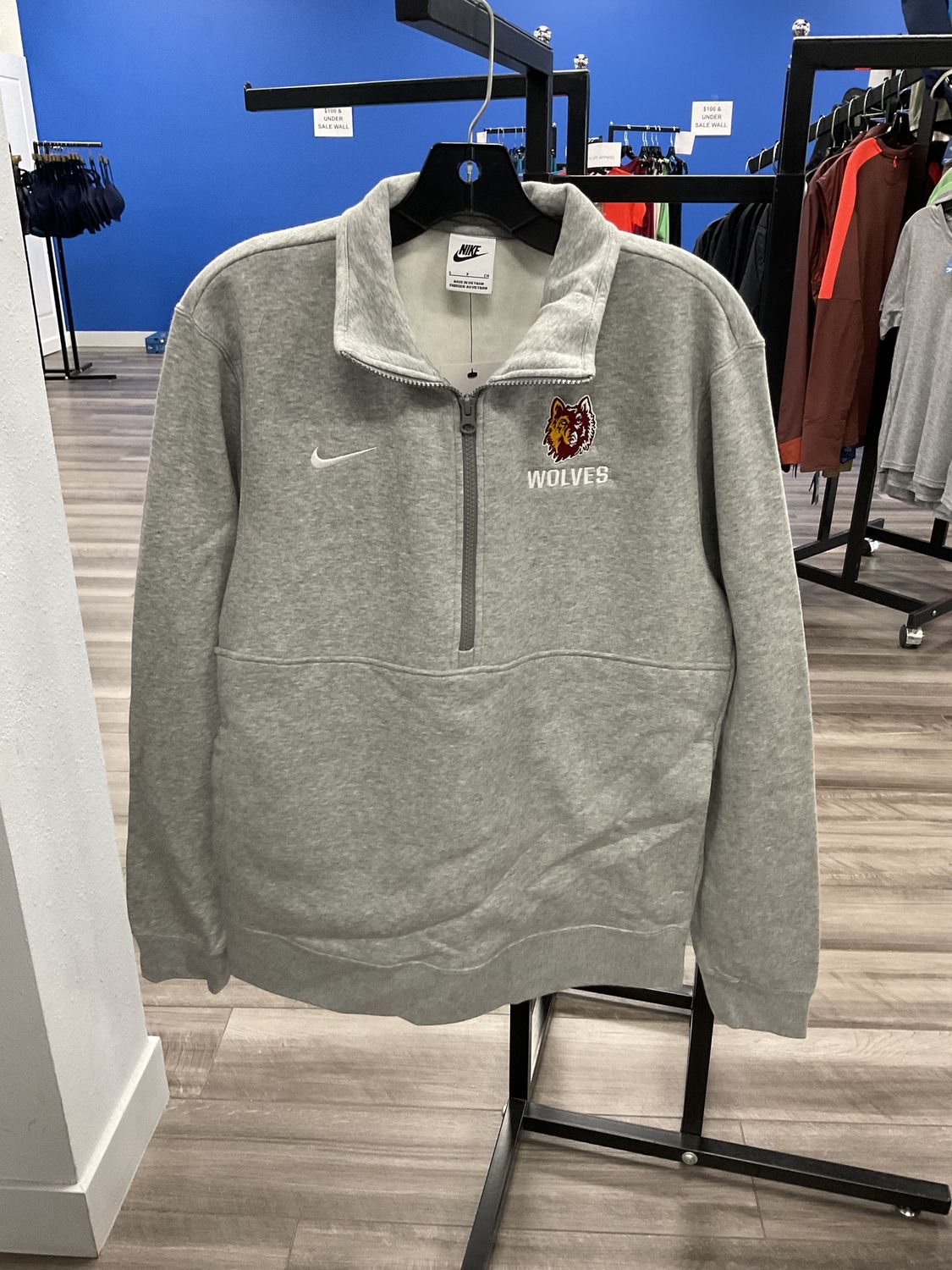 NSU Club Fleece Half Zip Grey
