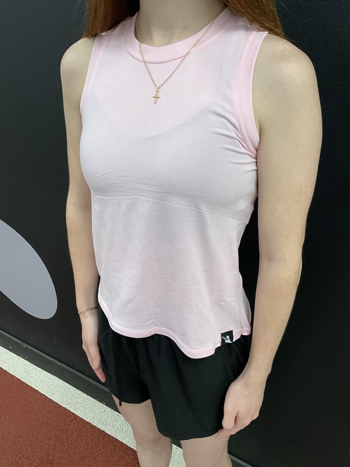 Women’s High Neck Tank Top Pink