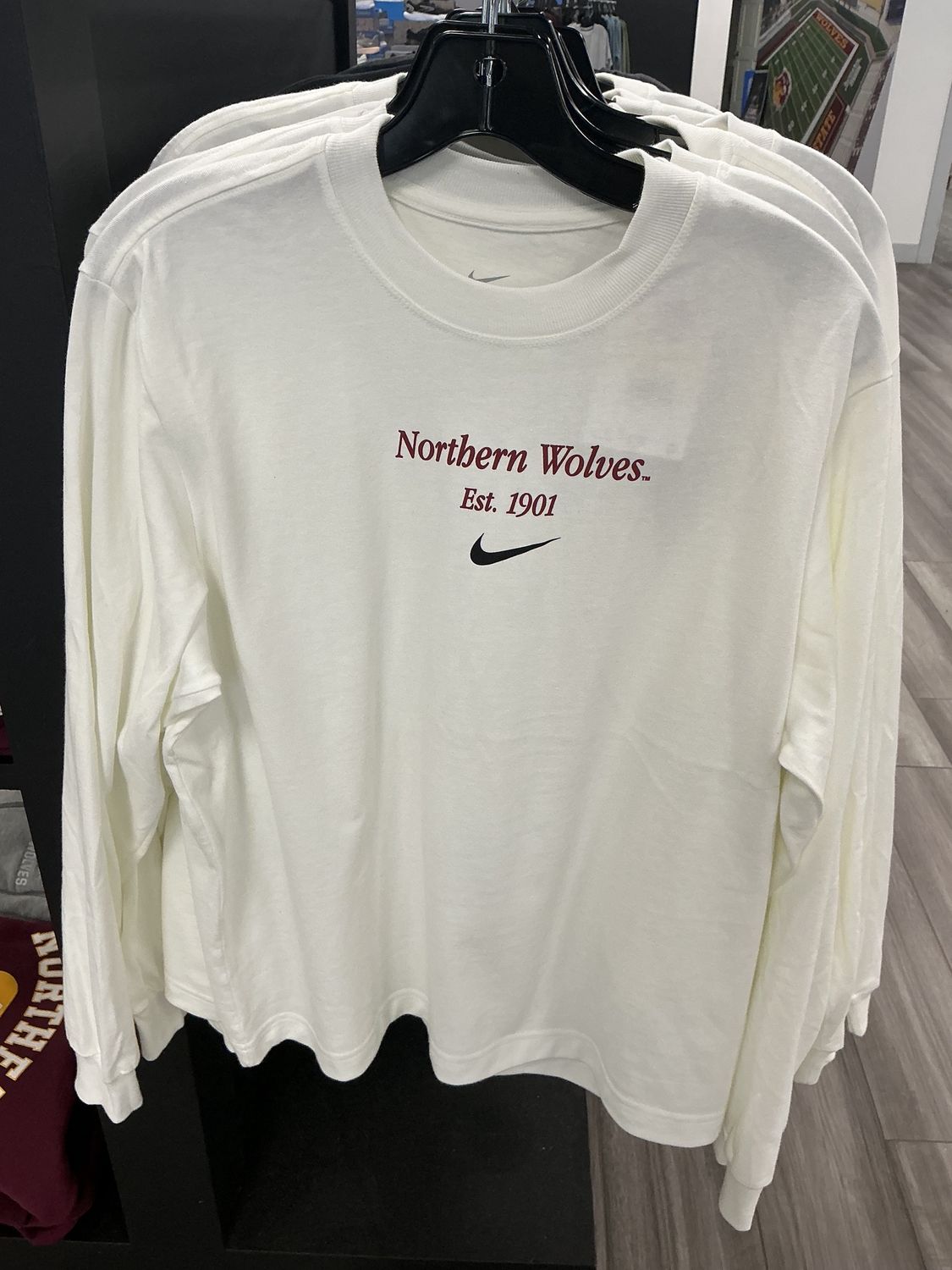 Women’s Northern Wolves 1901 Boxy Long Sleeve White