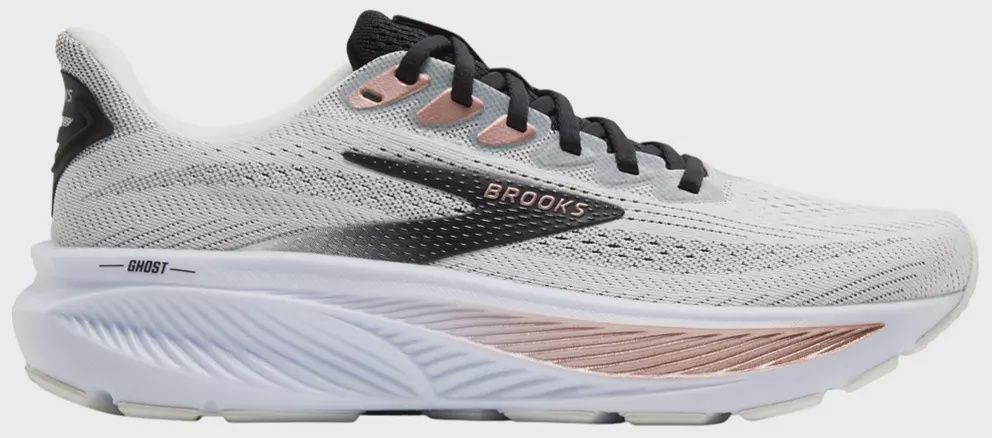 Women’s Brooks Ghost 17 White/Black/Rose Gold