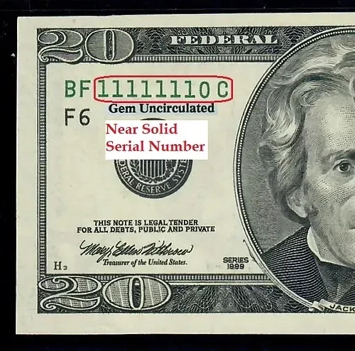 (( Near Solid )) $20 Federal Reserve Note, Atlanta PMG 65 EPQ Gem UNC